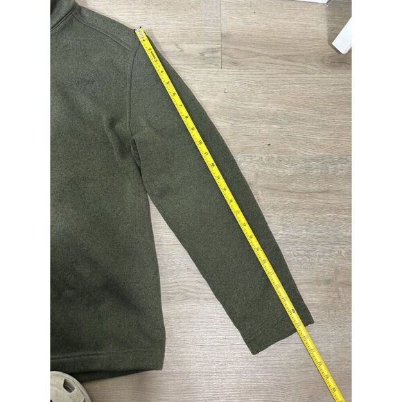 GH Bass Co Green Orange Quarter Zip Pullover Sweater Mens Size XL - Picture 4 of 6